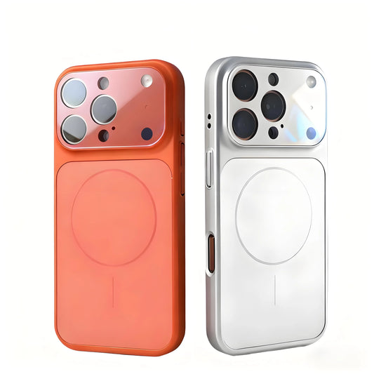 Luxury Nano Glass Matte Phone Case For iPhone 17 Air 16 15 14 13 Pro Max Magnetic Case For Magsafe Wireless Charging Armor Cover